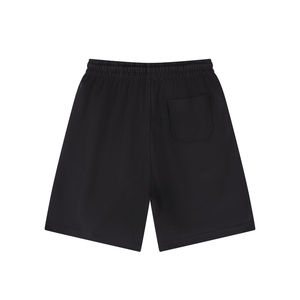 Nouveau design Logo personnalisable motif unisexe 280 g/m² soie de lait short décontracté à cordon pour hommes - Product Image 3