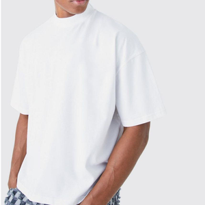 Camisetas personalizadas, camiseta para hombre, ropa de calle, camisetas de gran tamaño con cuello redondo y cuello redondo, camiseta de peso pesado con hombros caídos para hombre - Product Image 4