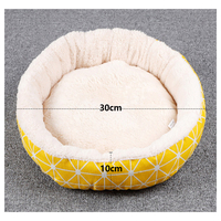 Nouveau lit rond pour chien en flanelle et tissu Oxford, luxueux, confortable, antidérapant, durable, lavable, tapis pour chat, coussin chaud pour animaux de compagnie, toutes saisons