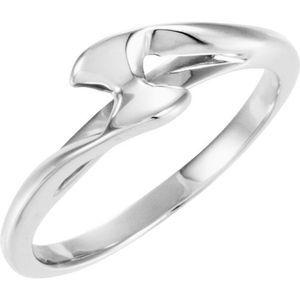 Stuller Freeform Casual Gold Plated 14KW Fashion <b>Ring</b> <b>Adjustable</b> Opening Inlay Setting Number Shape Alloy Jewelry - Product Image 1