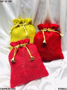 Bolsas con cordón de satén, brocado de algodón y yute impresas con logotipo personalizado en rosa y dorado - Product Image 6