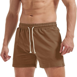 Shorts de bain pour hommes, solides, à séchage rapide, écologiques, respirants, avec cordon de serrage et poches, pour l'été - Product Image 1