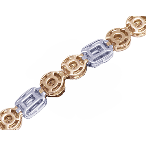 Trendy Round Link Design <b>Bracelet</b> 10K <b>Rose</b> <b>Gold</b> Lab Diamond <b>Women</b> Jewelry <b>for</b> Party and Gift - Product Image 4
