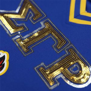 Sigma Gamma Rho Sorority Royal Blue Jersey de fútbol bordado con diamantes de imitación Elegante ropa deportiva griega para mujeres - Product Image 6