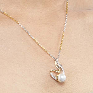 Juego de Collar y Pendientes CLARA de Plata de Ley 925 con Colgante Asuka, Chapado en Oro y Rodio, con Corazón y Circonita Suiza, Regalo de Joyería - Product Image 5