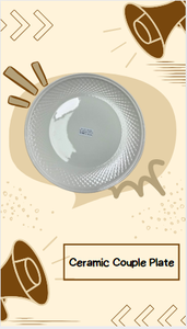 Plato de Cerámica para Parejas, Color Blanco, Ancho 28.1 x Alto 3.3, MC-DTV11, Plato de Compromiso de Alta Calidad para Parejas, Hecho en Vietnam - Product Image 6