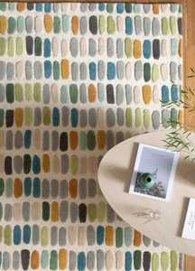 Tapis Oushak Moderne Fait Main Laine de Haute Qualité Multicolore Points Abstraits Brodés Inspiré Style Turc pour Prière de Cuisine - Product Image 5