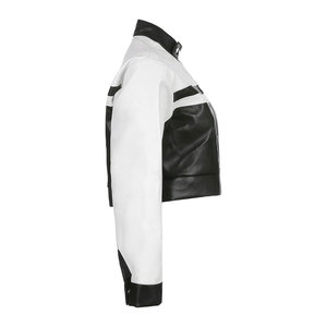 QASWA SPORTS Women's Genuine Leather <b>Motorcycle</b> Jacket-Eco-Friendly Windproof Breathable Fur Trim Zipper Closure Made Pakistan - Product Image 3