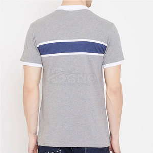 Camiseta de secado rápido para hombre de último diseño, Color sólido para uso al aire libre, hecha de tela de punto de fibra de algodón/Bambú - Product Image 3