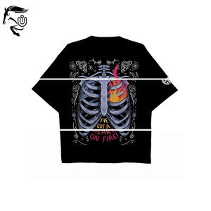 Vente en gros de t-shirts décontractés à col rond personnalisés avec impression 3D DTF hip hop et motifs pour hommes 2024 - Product Image 6