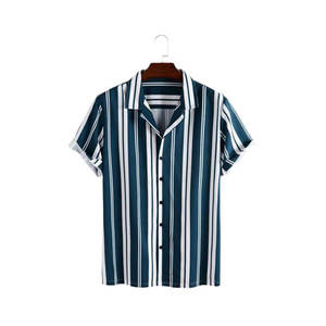 Chemise pour homme à manches courtes, imprimé floral, boutonnée, chemise de plage en polyester, chemise de vacances, sublimation intégrale - Product Image 1