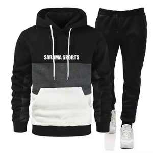 Conjunto Deportivo de 2 Piezas para Hombre Otoño Invierno, Chándal Deportivo Estampado con Sudadera con Capucha y Pantalones Deportivos, Ropa para Hombre - Product Image 1