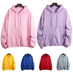 Custom Made OEM Wholesale Women's Zipper Hoodies High Quality 100% Cotton Windproof Eco-Friendly Casual Customized Colors Logo - Product Image 3