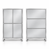 Armoire de rangement alimentaire en acier inoxydable personnalisable avec porte coulissante et porte relevable pour cuisine commerciale