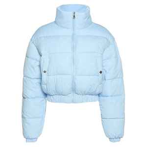 Blouson Bomber Femme Hiver Chaud Imperméable Coupe-Vent Col Montant Coton Laine Coupe Droite Nylon Boutonné Vente en Gros - Product Image 1