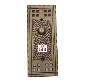 Sonnette de porte décorative unique et moderne de luxe cloche en laiton cloche de porte décorative en laiton interrupteur à bouton-poussoir de sonnette de porte - Product Image 1