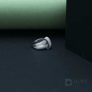 Anillo de Compromiso Moderno de Acero Inoxidable con Moissanita, Chapado en Oro de 14K, Certificado IGI, para Ocasiones Especiales Unisex - Product Image 4