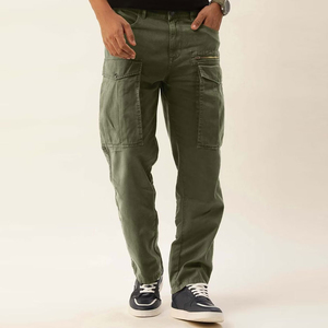 Pantalon cargo décontracté, mode unique, couleur personnalisée, motif en toile, respirant, taille complète, teinture unie, service OEM - Product Image 1