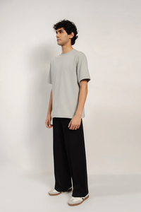 Boxy Fit 240gsm 100% Cotton Men's Oversized Short Sleeve Heavy <b>Weight</b> Anti-shrink Casual Hip Hop Style <b>Blank</b> Customizable Design - Product Image 3