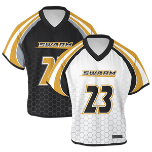 Sublimación personalizada Lacrosse uniforme Jersey Penny Shorts hombres mujeres Reversible caja campo entrenamiento OEM ODM servicio camiseta de fútbol - Product Image 2