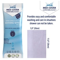 Lingettes de bain sans rinçage (douche) Lingettes pour le corps Produits nettoyants sans eau sans alcool sans rinçage pour les soins aux patients et aux personnes âgées