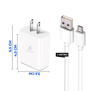 Cargador Portátil V8 para Xiaomi y Samsung con Cable Micro USB 5V 2A, Material Plástico - Product Image 3