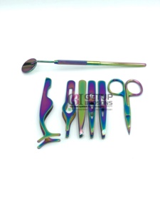 Pinzas para Extensión de Cejas GETUP BROSONS IMPEX, Estilo Circular, Efecto Arcoíris Plasma, Acero Inoxidable, Venta al Por Mayor - Product Image 6
