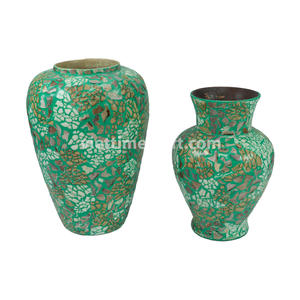 Best Seller Decorative Mosaic Baluster Vase <b>Egg</b> shell mosaic Display Vase For Home Decoration Wholesale - Product Image 5