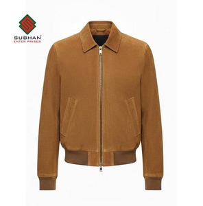 Blouson aviateur en cuir suédé A-2 fait main |   Veste aviateur en cuir véritable suède |   Vêtements d'extérieur minimalistes pour hommes |   Cadeau pour lui - Product Image 1