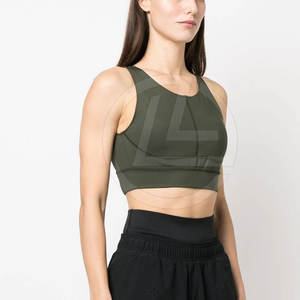 Soutien-gorge de sport sans couture sans fil avec tissu évacuant l'humidité pour un soutien-gorge de sport antichoc confortable toute la journée pour les femmes - Product Image 3
