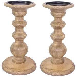 Ensemble de trois bougeoirs en bois faits à la main prix d'exportation meilleur vendeur bougeoir décoratif pour festivals et événements - Product Image 4