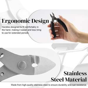 Alicates profesionales para extensiones de cabello de acero inoxidable, Unión de queratina, Mango antideslizante, Mini cortadores al ras, venta al por mayor - Product Image 2