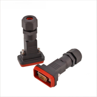 Carcasa de Nailon, Conector Macho RS232 de 9 Pines, Arnés D-SUB Impermeable, Conector AISG DB9