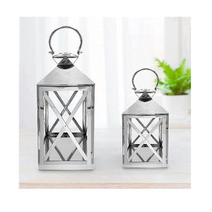 Superior Best Quality Stainless Steel Tabletop Decorate Clear Glass <b>Lantern</b> With Handle for Wedding & Home Decorate Ramadan Deco - Product Image 6