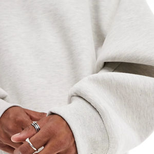 Sweat-shirts surdimensionnés pour hommes OEM, poids lourd, 350 g, tissu en molleton français de haute qualité, impression vierge, 100 % coton, surdimensionnés - Product Image 3