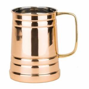 Tasse à vin isotherme en cuivre et mug Moscow Mule sans pied, tasse à boire en cuivre poli artisanal pour boissons froides, mugs de luxe - Product Image 5