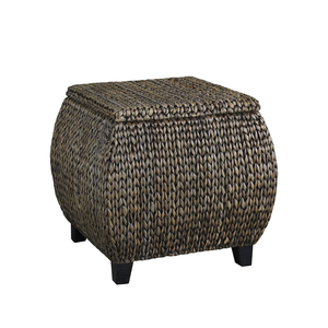 Vente en gros de meubles de décoration d'intérieur ottoman de haute qualité en jacinthe d'eau coffre de rangement décoratif du Vietnam - Product Image 2