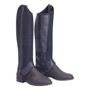 Demi-chaps en cuir véritable de vache OEM Chaps d'équitation avec logo personnalisé de qualité supérieure pour hommes et femmes - Product Image 1