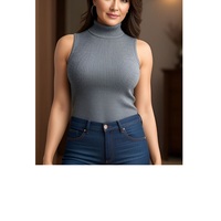 Gilet court sans manches décontracté pour femme, couleur unie, design personnalisé de marque, vente en gros, 100 % coton, écologique et respirant