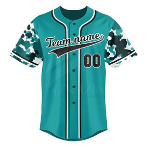 Maillot de baseball pour homme à manches courtes boutonnées avec logo personnalisé, vêtements de sport respirants pour l'été - Product Image 4