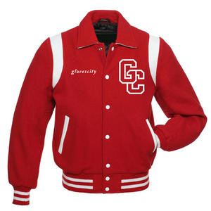 Nouvelle veste universitaire unisexe blanche et bleue pour logo frontal personnalisé OEM, hiver - Product Image 6