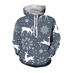 Sweat-shirt de Noël confortable avec des motifs joyeux, intérieur chaud d'hiver, sensation respirante, charme festif et décontracté pour les vacances - Product Image 3