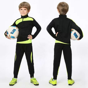 2025 personnalisé Football à manches longues haut d'entraînement demi Zip équipe uniformes scolaires Football enfants survêtements pour garçons survêtement d'entraînement - Product Image 3