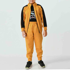 Combinaison jogger et haut douillet doublé en polaire pour les jours d'hiver Survêtement pour enfants Tenue élégante à manches longues avec ourlets côtelés - Product Image 4