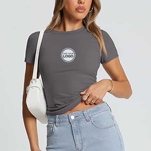 Tops para Mujer, Verano, Casual, con Volantes, Manga con Ribete, Cuello Cuadrado, Camisetas - Product Image 3