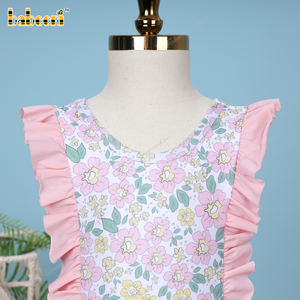 Traje de Baño Bikini para Niñas Babeeni, Diseño Floral Rosa y Amarillo, para Niños, OEM, ODM, Venta al por Mayor, Certificado OEKO-TEX, Transpirable, de Secado Rápido - Product Image 2