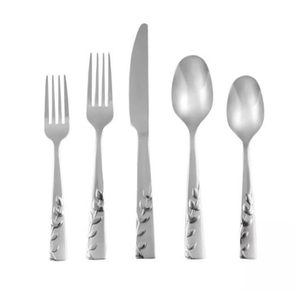 Lot de 5 couverts en acier inoxydable dans un fini poli parfait pour la vaisselle de mariage élégante à la maison - Product Image 1