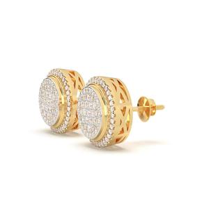 Pendientes de Diamantes Redondos Clásicos de Alta Calidad, Joyería Elegante para Mujer, Perfectos para Bodas, Fiestas o Regalos - Product Image 4