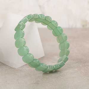 Green <b>Aventurine</b> Natural Stone Wide Cut <b>Bracelet</b> - Product Image 4
