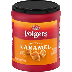 Café moulu aromatisé au caramel beurré Folgers, boîte de 9,6 onces (lot de 6) - Product Image 6